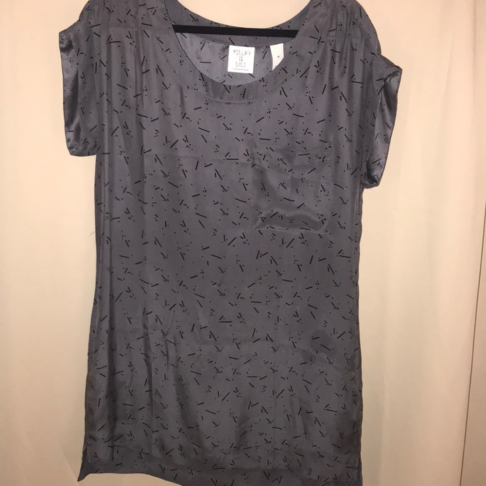 Gray Silk Printed Dress